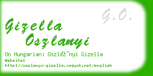 gizella oszlanyi business card